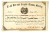 (FRATERNAL--MASONIC LODGE.) Membership certificate in the Celestial Lodge of Rhode Island with a tintype photograph of brother James Tu